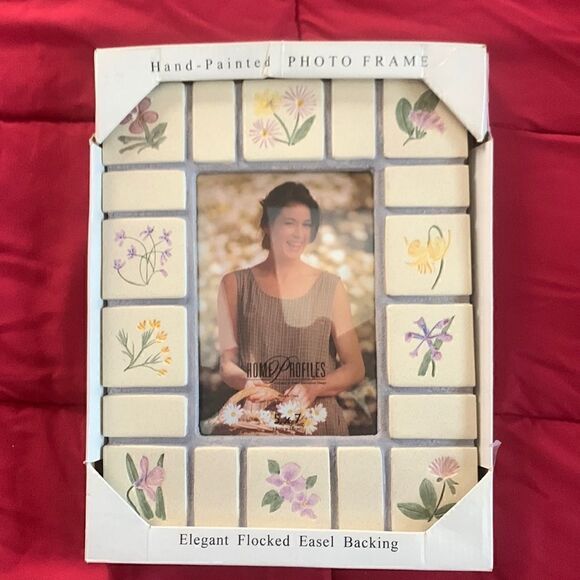 Hand Painted Photo Frame 5” X 7” Photo - Picture 1 of 10